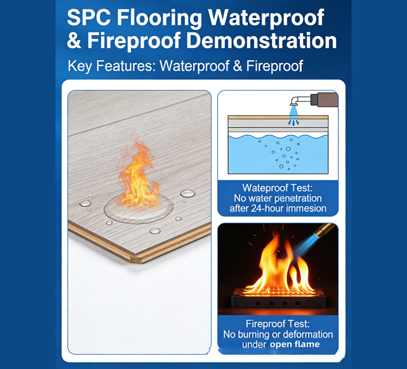 What Makes SPC Flooring 100% Waterproof & Fireproof? What Makes SPC Flooring 100% Waterproof & Fireproof?